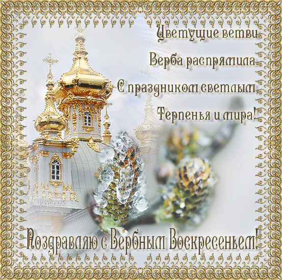 Картинки с Вербным воскресеньем (90 открыток). Гифки