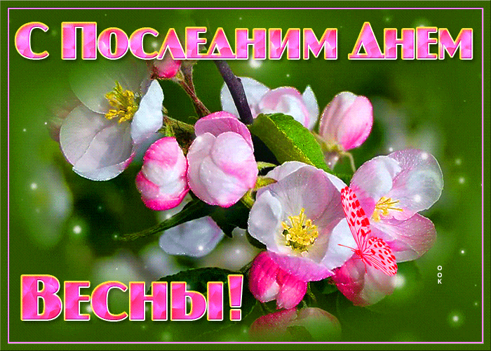 Картинки с последним днем весны (100 открыток). Гифки и мерцающие открытки с последним днем весны