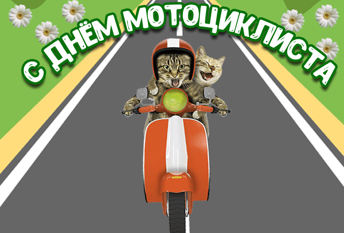 Картинки с Днем мотоциклиста (40 открыток). Гифки и мерцающие открытки со Всемирным днем мотоциклиста