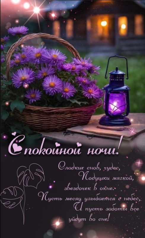 Картинки "Доброй летней ночи". Красивые открытки Доброй летней ночи с цветами