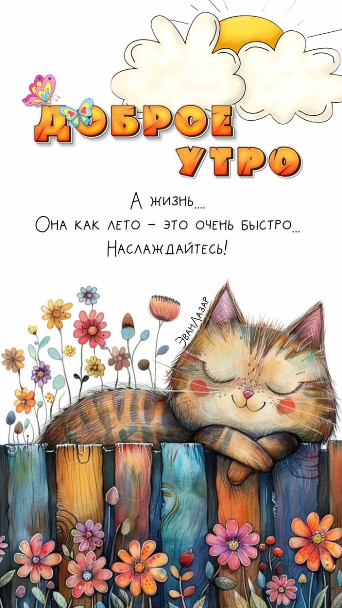 Картинки с добрым летним утром (70 открыток). Позитивные картинки Доброе летнее утро