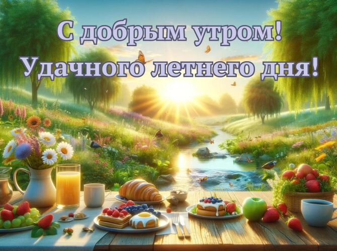 Картинки с добрым летним утром (195 открыток). Доброе летнее утро: картинки с надписями