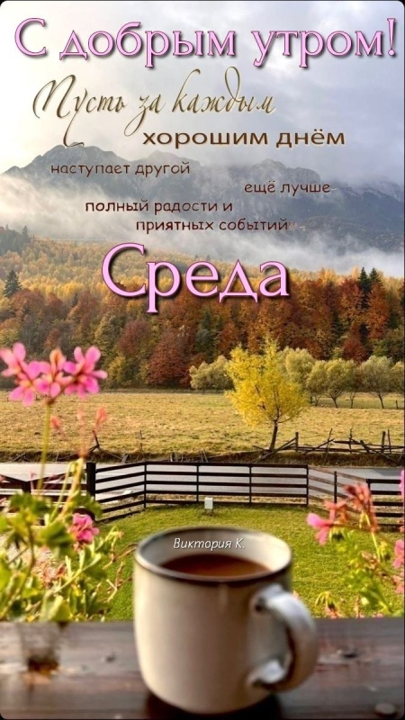 Картинки Доброе утро среды (90 открыток). Красивые картинки Доброе утро среды