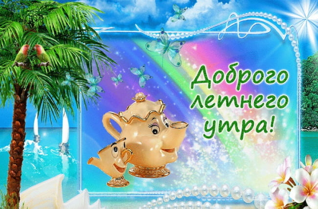 Картинки с добрым летним утром (195 открыток). Позитивные картинки с пожеланием Доброго летнего утра