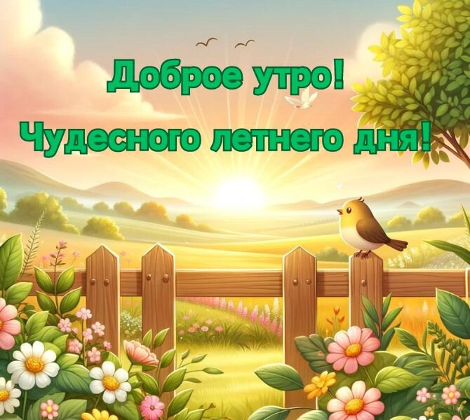 Картинки с добрым летним утром (195 открыток). Доброе летнее утро: картинки с надписями