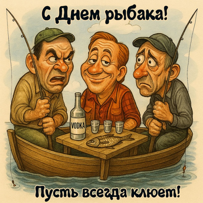 Картинки с Днем рыбака красивые и прикольные. Прикольные открытки с Днем рыбака